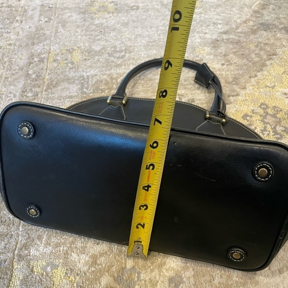 J. Crew Black Leather Satchel Handbag - Picture 7 of 11